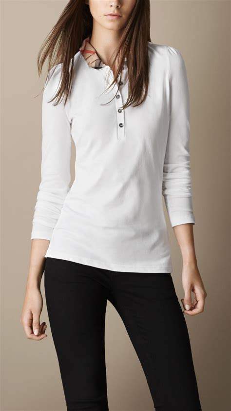 burberry womens polo|burberry long sleeve women us.